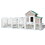 122" Large Wood Chicken Coop Hen House Pet Rabbit Hutch Wooden Pet Cage Backyard with Nesting Box W773139032