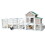122" Large Wood Chicken Coop Hen House Pet Rabbit Hutch Wooden Pet Cage Backyard with Nesting Box W773139032