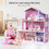 Wooden Dollhouse for Kids with 24pcs Furniture Preschool Dollhouse House Toy W78641802
