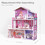 Wooden Dollhouse for Kids with 24pcs Furniture Preschool Dollhouse House Toy W78641802