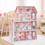 Wooden Dollhouse for Kids with 24 pcs Furniture Preschool Dollhouse House Toy for Kids, S W78641845