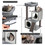 Cat Tree Luxury 34 inches Cat Tower with Double Condos, Spacious Perch, Fully Wrapped Scratching Sisal Posts and Replaceable Dangling Balls Gray W79640778
