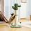 Large Cactus Cat Scratching Post with Natural Sisal Ropes, Cat Scratcher for Cats and Kittens White W79664064