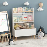 Kids Bookshelf, Book and Magazine Rack, Book Organizer, toy Storage Cabinet Organizer, White W808127562