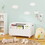 Wooden Toy Box with 4 Universal Wheels, Kids Toy Storage Organizer with Front Bookshelf, Flip-Top Lid, Safety Hinge, Boys Girls Toy Chest Bench for Playroom Kids Room Organization (White)