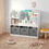 Kids Bookcase and Bookshelf, Multifunctional Bookcase with 3 Collapsible Fabric Drawers, Bookcase Display Stand, Toy Storage Organizer for Bedroom, Playroom, Hallway (White/Gray) W808127602