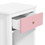 Wooden Nightstand with One Drawer One Shelf for Kids, Adults, Pink W80859135
