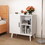 Wood Storage Cabinet, Modern Accent Buffet Cabinet, Free Standing Sideboard and Buffet Storage with Door and Shelves, Buffet Sideboard for Bedroom, Living Room, Kitchen or Hallway (White) W808P152923