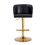 Swivel Barstools Adjusatble Seat Height, Modern PU Upholstered Bar Stools with the whole Back Tufted, for Home Pub and Kitchen Island BLACK, Set of 2 W810113677