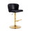 Swivel Barstools Adjusatble Seat Height, Modern PU Upholstered Bar Stools with the whole Back Tufted, for Home Pub and Kitchen Island BLACK, Set of 2 W810113677