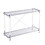 43.31" Chrome Glass Sofa Table, Acrylic Side Table, Console Table for Living Room& Bedroom W821P184417