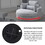 Welike Swivel Accent Barrel Modern Grey Sofa Lounge Club Big Round Chair with Storage Ottoman Linen Fabric for Living Room Hotel with Pillows W83469811