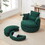 38"W Oversized Swivel Chair with moon storage ottoman for Living Room, Modern Accent Round Loveseat Circle Swivel Barrel Chairs for Bedroom Cuddle Sofa Chair Lounger Armchair, 4 Pillows,CORDUROY