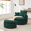 38"W Oversized Swivel Chair with moon storage ottoman for Living Room, Modern Accent Round Loveseat Circle Swivel Barrel Chairs for Bedroom Cuddle Sofa Chair Lounger Armchair, 4 Pillows,CORDUROY