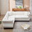83.5-inch Oversized Corner Sofa Covers, L-Shaped Sectional Couch, 5-Seater Corner Sofas with 3 Pillows for Living Room, Bedroom, Apartment, Office W834S00112