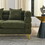 60inch Oversized 2 Seater Sectional Sofa, Living Room Comfort Fabric Sectional Sofa-Deep Seating Sectional Sofa, Soft Sitting with 2 Pillows for Living Room, Bedroom, Office, Green teddy( W834S00032)