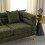 60inch Oversized 2 Seater Sectional Sofa, Living Room Comfort Fabric Sectional Sofa-Deep Seating Sectional Sofa, Soft Sitting with 2 Pillows for Living Room, Bedroom, Office, Green teddy( W834S00032)