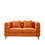 60inch Oversized 2 Seater Sectional Sofa, Living Room Comfort Fabric Sectional Sofa-Deep Seating Sectional Sofa, Soft Sitting with 2 Pillows for Living Room, Bedroom, Office, Orange teddy(W834S00031)