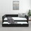 Daybed with Trundle Velvet Upholstered Tufted Sofa Bed, with Button and Copper Nail onSquare Arms,Full Daybed & Twin Trundle- for Bedroom, Living Room, Guest Room,(83"x57"x26") W834S00192