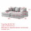 86.6inch Corduroy 3-seater sofa with 3 back pillows, 2 toss pillows and two ottoman,Comfy Sofa- Deep Seat Couch for Living Room W834S00225