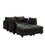 113.5" Modular Sectiona Corduroy Sofa, Sectional Couches for Living Room U Shaped Sectional Couch with Storage Ottoman, 6 Seats Convertible Sectionals with Chaise W834S00250