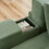 Convertible 3 in 1 Sleeper Sofa and Sectional Sofa with 4 Storage Space for Living Room,Corduroy Couch with 4 pillows,Corduroy W834S00255