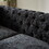 60-inch Chenille Pull Buckle Design Sofa for Living Room,Buttons Tufted with Copper Nail Decoration Armrest, Modern Couch Upholstered Button and Metal Legs W834S00298