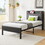 W840P179116 Black+Metal & Wood+Box Spring Not Required+Twin+Iron