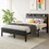 W840P179122 Black+Metal & Wood+Box Spring Not Required+Full+Iron