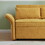Chenille fabric pull-out sofa bed,sleeper loveseat couch with adjustable armrests-Yellow W848132155