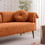 68.5" Modern Lamb Wool Sofa with Decorative Throw Pillows for Small Spaces W848P152953