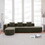Modern L shape boucle Sofa with curved seat (facing left) W848S00030