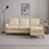 81"Modern Technical leather L-Shaped Sofa Couch with Reversible Chaise Lounge W848S00033