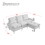 81"Modern Technical leather L-Shaped Sofa Couch with Reversible Chaise Lounge W848S00033