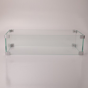Rectangular Glass Wind Guard for Fire Pit W85335465 W85337129