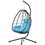 Egg Chair with Stand Indoor Outdoor Swing Chair Patio Wicker Hanging Egg Chair Hanging Basket Chair Hammock Chair with Stand for Bedroom Living Room Balcony W87437579