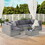 W874S00024 Gray+Rattan+Yes+Complete Patio Set+Weather Resistant Frame