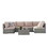 Outdoor Rattan 7 Pieces Furniture Sofa and Table Set W874S00025