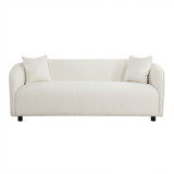 3 Seater Sofa Comfy Sofa for Living Room, Bouclé Couch Beige