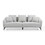 Modern Fabric Upholstered Sofa with Three Cushions, 2 Pillows, Light Grey W876112686