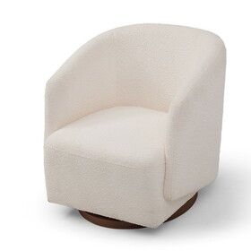 Swivel Accent Chair Armchair Round Barrel Chair for Living Room Bedroom W876125191
