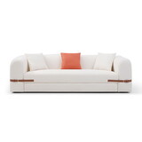 Sofa Couch Ergonomics Design sofa for Living Room Bedroom, Apartment, 3 Seat Sofa,Beige