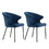 Dining Chairs set of 2, Upholstered Side Chairs, Kitchen Chairs Accent Chair Cushion Upholstered Seat with Metal Legs for Living Room Blue W87647911