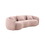93.6" Mid Century Modern Curved Living Room Sofa, 4-Seat Boucle Fabric Couch for Bedroom, Office, Apartment,Pink W87659036