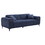 90" Mid-Century 3 Seater Sofa with 2 Stretchable Walnut Pad Modern Fabric Upholstered Sofa for livingroom lobby office Blue W87661876