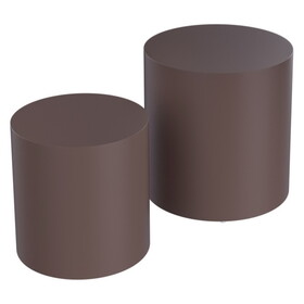 Upgrade MDF Nesting table set of 2, Mutifunctional for Living room/Small Space/Goods Display, Brown