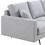 Modern Three Seat Sofa Couch with 2 Pillows, Light Grey Perfect for Every Occasion W87672264
