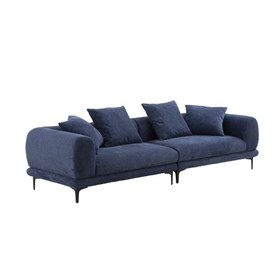 108.3" Sofa Couch 4-Seater Fabric Sofa for Livingroom Office Blue