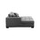 111" Tufted Fabric 3-Seat L-Shape Sectional Sofa Couch Set w/Chaise Lounge, Ottoman Coffee Table Bench, Dark Grey W876S00066