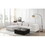 Modular Sectional Living Room Sofa Set, Modern Minimalist Style Couch with Ottoman and Reversible Chaise, L-Shape, White W876S00085
